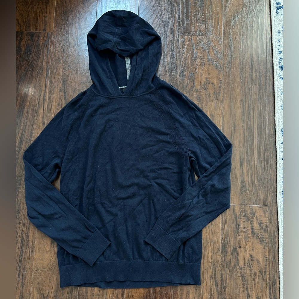 Navy Knit Hoodie